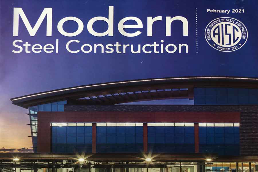 Curved Steel Roof at the UCHealth Steadman Hawkins Clinic in Denver Graces the Cover of Modern Steel